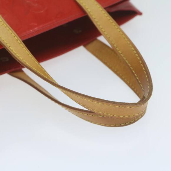 LOUIS VUITTON Monogram Vernis Reade PM Hand Bag Red M91088 - Picture 8 of 12